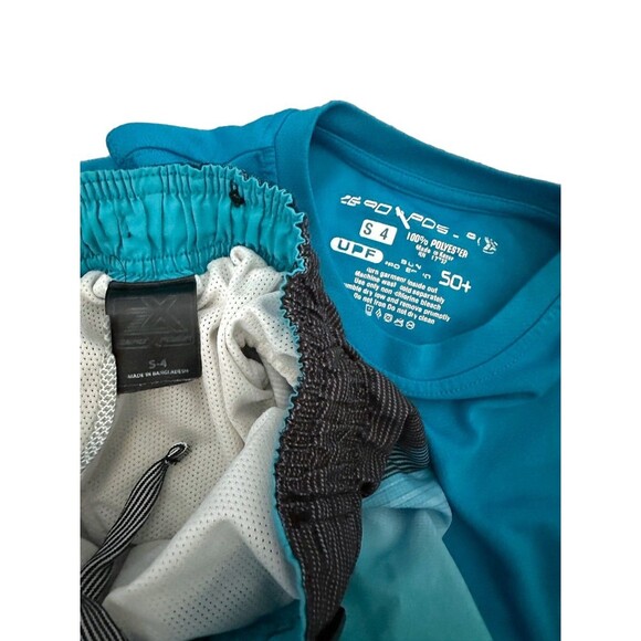 ZeroXposur Boys Swim Rashguard Top UPF 50+ and Swim Trunks Sz Small (4) - Picture 6 of 6